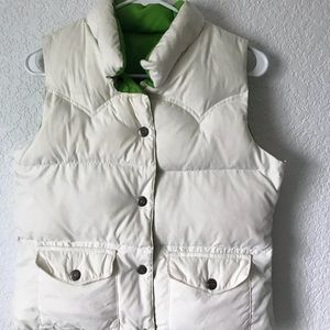American Eagle Reversible White and Green Vest